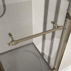 Gelco ANTIQUE retro sprchové dveře otočné, 800mm, pravé, ČIRÉ sklo, bronz, světlý odstín GQ1380RCL