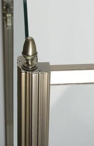 Gelco ANTIQUE retro sprchové dveře posuvné,1200mm, ČIRÉ sklo, bronz GQ4212C