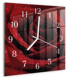Skleněné hodiny Růže zskb-30x30-00086348