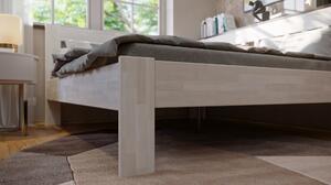 Rohová postel APOLONIE pravá, buk/bílá, 180x200 cm