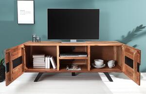 Moebel Living Masivní akátový TV stolek Tanzani 160x43 cm