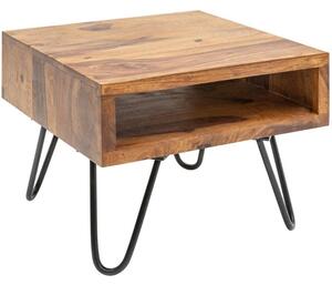 Moebel Living Masivní sheeshamový konferenční stolek Remus 45x35 cm