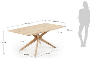 Dubový jídelní stůl Kave Home Armande 200 x 100 cm