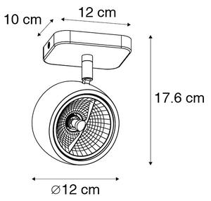 Designové bodové světlo s čtvercovým otočným a naklápěcím mechanismem - Go Nine