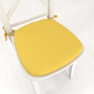 Biante Oblý podsedák Rongo RG-090 Světle žlutý - 39x37x3 cm