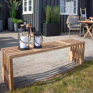Nordic Living Teaková zahradní lavice Benta 140 cm