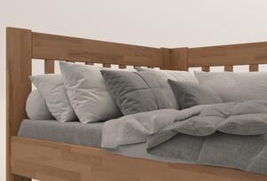Rohová postel APOLONIE pravá, dub/světlý ořech, 140x200 cm