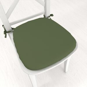 Biante Oblý podsedák Rongo RG-081 Tmavý olivově zelený - 39x37x3 cm