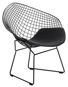 Židle Harry Arm černá/černá poduška