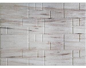 Obkladové panely 3D OS30-K09, cena za kus, rozměr 440 x 580 mm, nepravidelný obklad strukturovaný krémový s žíháním, IMPOL TRADE