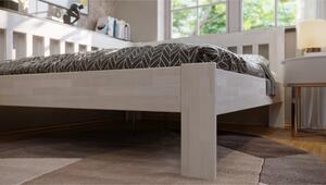 Rohová postel APOLONIE levá, buk/bílá, 160x200 cm