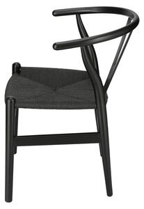 Židle Wicker černá/černá