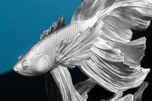 Noble Home Stříbrná dekorace Fisch Crowntail 35 cm