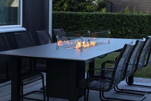 VERDI - jídelní stůl s plynovým ohništěm BASALT GRAY 220x110 cm Exteriér | Zahradní stoly