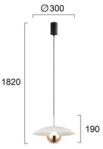 LED Lustr na lanku VALIA LED/9W/230V bílá/zlatá