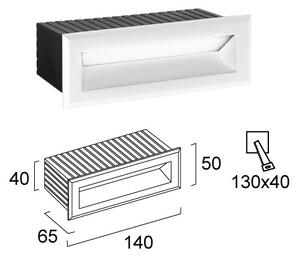LED Venkovní vestavné svítidlo FLIK LED/3W/230V IP65 bílá