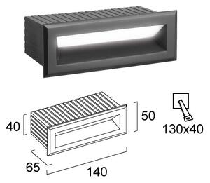LED Venkovní vestavné svítidlo FLIK LED/3W/230V IP65 antracit