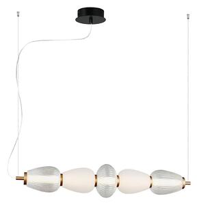 LED Lustr na lanku SHINY LED/23W/230V bílá/zlatá