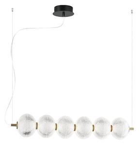 LED Lustr na lanku PELLUCID LED/23W/230V zlatá/čirá