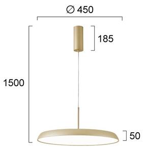 LED Lustr na lanku ART LED/41W/230V zlatá