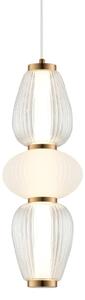 LED Lustr na lanku SHINY LED/17W/230V bílá/zlatá