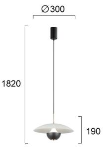 LED Lustr na lanku VALIA LED/9W/230V šedá/černá