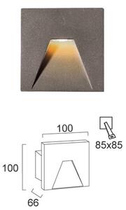 LED Venkovní vestavné svítidlo SPACE LED/4W/230V IP65 šedá