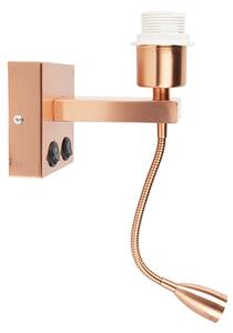 Moderní nástěnná lampa měděná s flexibilním ramenem - Brescia Combi