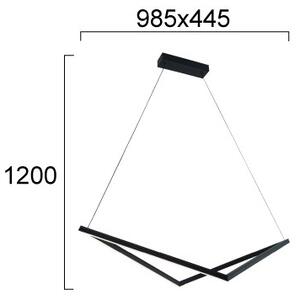 LED Lustr na lanku ISLA LED/32W/230V černá