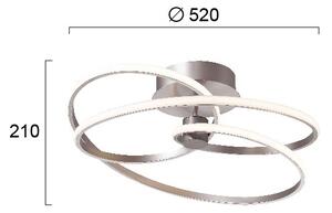 LED Přisazený lustr CORT LED/40W/230V stříbrná