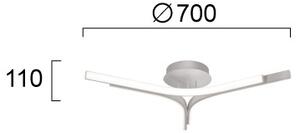 LED Přisazený lustr ALTA LED/30W/230V stříbrná