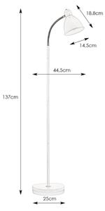 Markslöjd 104842 - Stojací lampa NITTA 1xE27/60W/230V