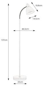 Markslöjd 105128 - Stojací lampa NITTA 1xE27/60W/230V