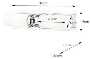 Markslöjd 102478 - Koupelnové nástěnné svítidlo NORRSUNDET 2xE14/40W/230V IP44