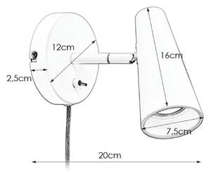 Markslöjd 108200 - Nástěnné bodové svítidlo CREST 1xGU10/7W/230V černá