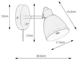 Markslöjd 108714 - Nástěnná lampa STORY 1xE14/40W/230V mosaz