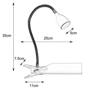 Markslöjd 106091 - LED Stolní lampa s klipem TULIP LED/3W/230V bílá