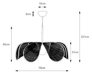 Markslöjd 109170 - Lustr na lanku STYRKA 1xE27/40W/230V pr. 75 cm béžová