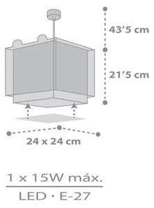 Dalber 64572 - Dětský lustr LITTLE TEDDY 1xE27/15W/230V