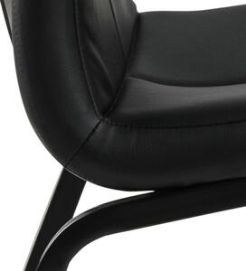 Židle Asama černá PU černé nohy