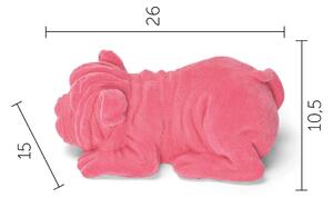 Růžová dekorativní svítící soška Bold Monkey Devilish Bulldog