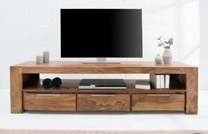 Moebel Living Masivní sheeshamový TV stolek Kent 170x47 cm