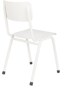 Bílá kovová jídelní židle ZUIVER BACK TO SCHOOL OUTDOOR