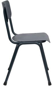 Modrá kovová jídelní židle ZUIVER BACK TO SCHOOL OUTDOOR