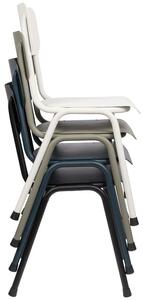 Bílá kovová jídelní židle ZUIVER BACK TO SCHOOL OUTDOOR