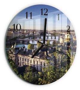 Skleněné nástěnné hodiny Praha zsoc-fi30-00177875