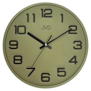 JVD Plastové pastelové nástěnné tiché zelené netikající hodiny JVD HX2472.12
