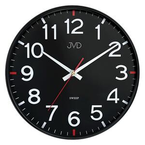 JVD Pastelové černé čitelné tiché netikající hodiny JVD HX2508.2