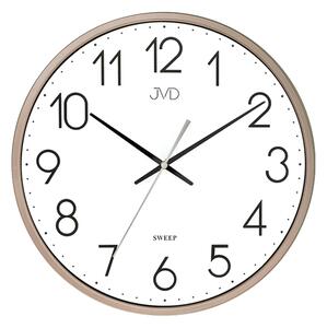 JVD Hnědé tiché netikající hodiny JVD HX8016.2