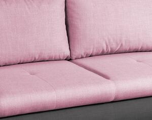 Rohová sedací souprava Bono, růžová/antracitová tkanina